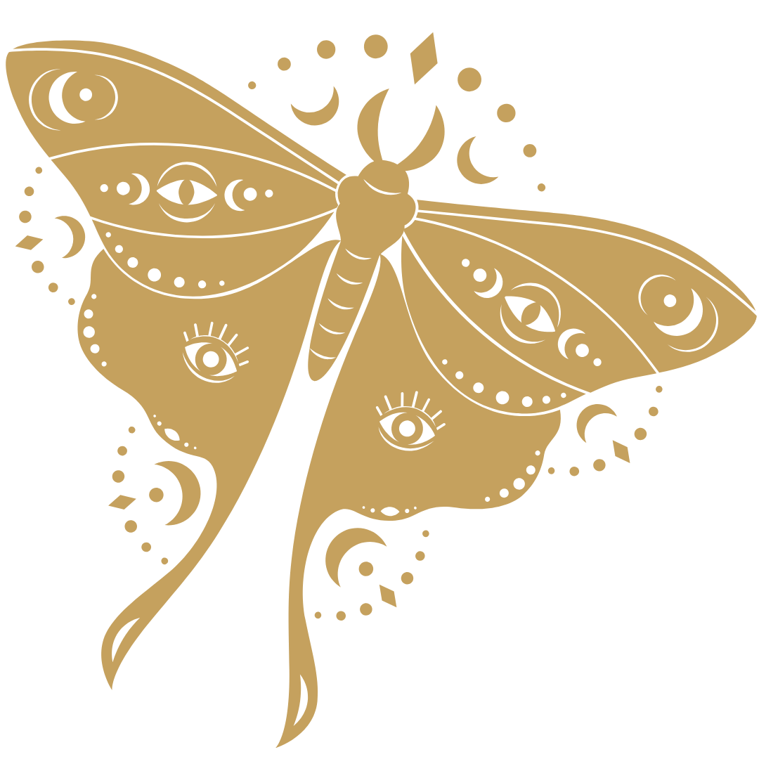 a gold luna moth